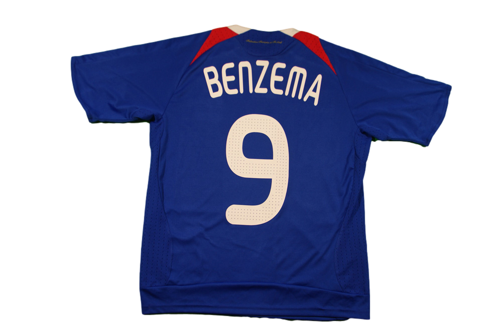 Vintage football football shirt France team N ° 9 Benzema 2008-2009