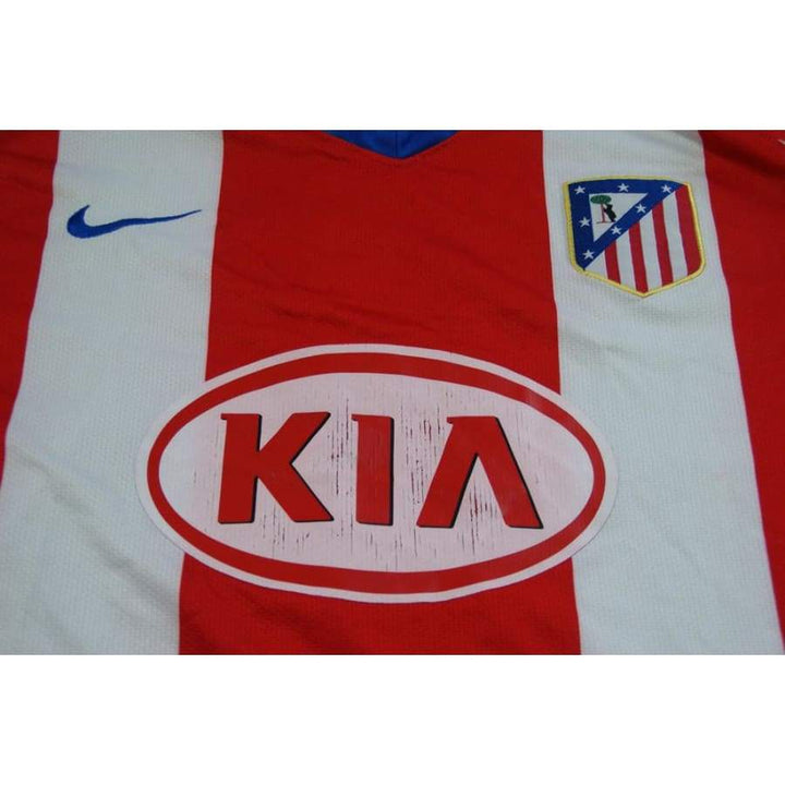 【正規08-09A.Madrid オーセンティック L/S Aguero#10】 2008-09 Atletico Madrid Home Shirt Kun Aguero #10 - 4/10 - (L)