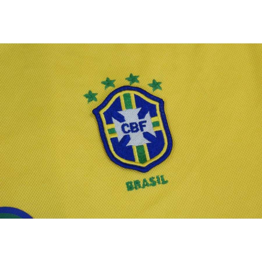 Maillot de football rétro domicile équipe du Brésil N°9 RONALDO 1998-1999 - Nike - Brésil