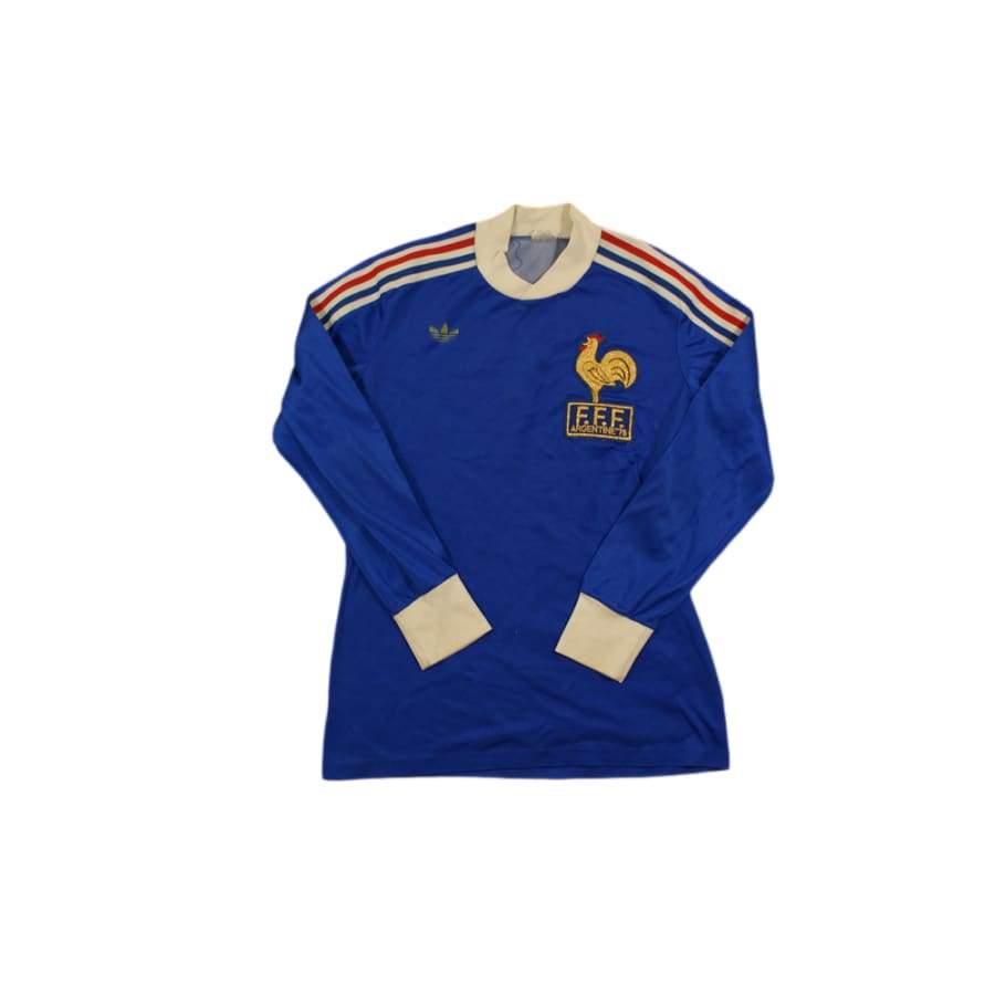 Maillot de football vintage domicile Equipe de France 1978-1979 - Adidas - Equipe de France